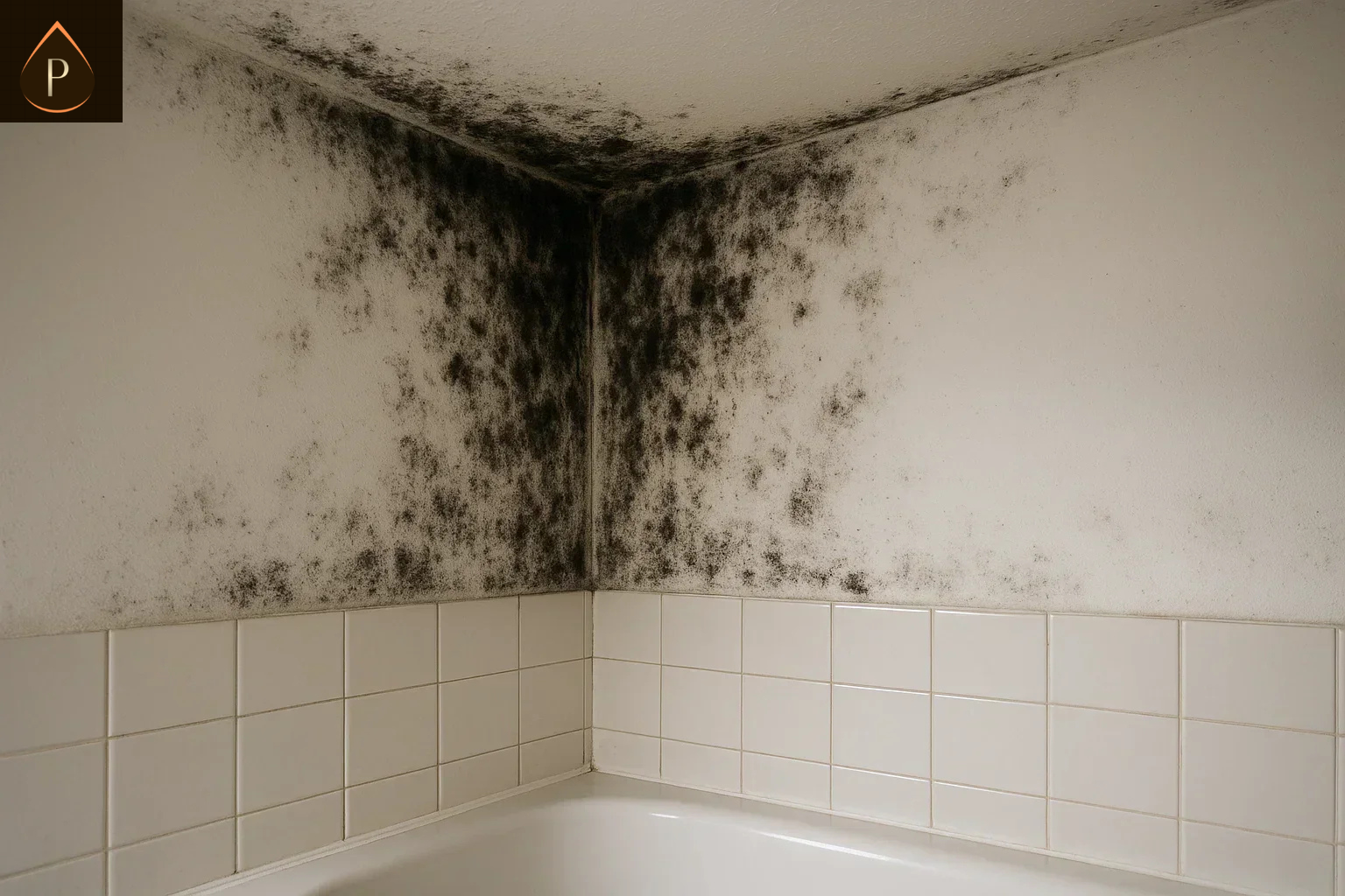 Pontypridd black mould shower tiles